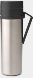 Brabantia Make&Take Insulated Flask duplafalú termosz 500 ml, hideg és meleg italok számára, szivárgásmentes, fogantyúval, r. m. acél, sötétszürke - 228643 (228643) (228643)