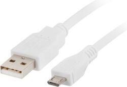 Lanberg USB 2.0 - Micro USB Adatkábel 1.8m - Fehér (CA-USBM-10CC-0018-W) (CA-USBM-10CC-0018-W)