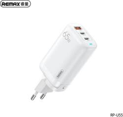 REMAX Hálózati Töltő Usb+2 Type-c Aljzat 65w, Pd Gyorstöltő, Led Kijelző ( )
