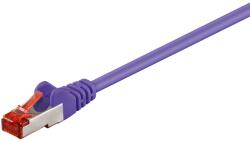 Goobay S/FTP CAT6 Patch kábel 0.15m - Ibolya (92461) (92461)