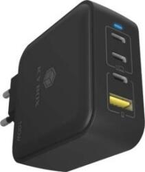 RaidSonic IB-PS1040-PD USB-A / 3x USB-C Hálózati Gyorstöltő Adapter 100W - Fekete (IB-PS1040-PD) (IB-PS1040-PD)