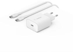 Belkin BoostCharge 1x USB Type-C Hálózati töltő - Fehér (25W) (WCA004VF1MWH-B6) (WCA004VF1MWH-B6)