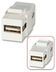 Lindy USB A Doppelkuppl F/F keystone Modul Wanddosen (60553) (60553)