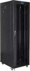 Lanberg FF01-8842-12BL 19" 42U SZÉL: 800mm MÉLY: 800mm MAG: 2097mm LCD lapraszerelt üvegajtós fekete rack szekrény (FF01-8842-12BL) (FF01-8842-12BL)