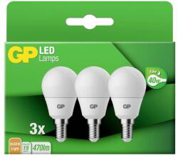GP 087854 Mini Globe A45 5.6W E14 LED izzó - Meleg fehér (3db) (740GPMGL087854B3) (740GPMGL087854B3)