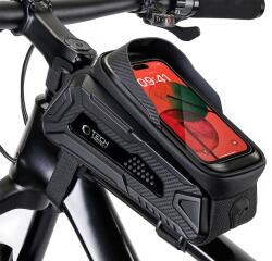 Tech-Protect Univerzális kerékpárra szerelhető, por- és cseppálló telefontartó táska - Tech-Protect V2 Bike Mount L Size - fekete (TP308415) (TP308415)