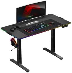 Huzaro Hero 8.2 RGB Elektromosan állítható Gamer asztal 120 x 60 x 72-118 cm - Fekete (HZ-HERO 8.2 RGB) (HZ-HERO 8.2 RGB)