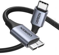 UGREEN US565 USB-C apa - Micro USB Super Speed apa 3.0 Adat és töltőkábel - Fekete (1m) (15232) (15232)
