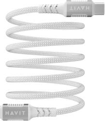 Havit CB6298 USB-C apa - Lightning apa Adat és töltőkábel 1m - Fehér (CB6298) (CB6298)