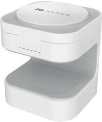 HYPER by Sanho Hyperjuice Qi2 3-in-1 Mágnese Hálózati Töltő 15W - Szürke / Fehér (HJ3320WHGL) (HJ3320WHGL)