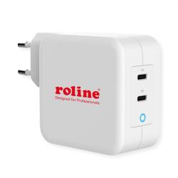 Roline Fali töltő, 2x USB3.0, USB-C 100W GaN, fehér (19.11. 1053-10) (19.11.1053-10)