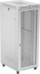 Lanberg 19" szabadon álló rack szekrény 42U/800X1000 perforált ajtó, lapraszerelt, LCD kijelző, szürke (FF01-8042-23SL) (FF01-8042-23SL)