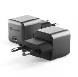 ALOGIC WCG1X30SGR-EU mobiltelefon töltő Mobiltelefon, Laptop, Okostelefon, Táblagép Fekete, Szürke Váltakozó áram Gyorstöltés Beltéri (WCG1X30SGR-EU) (WCG1X30SGR-EU)