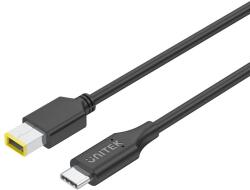 Unitek C14115BK-1.8M USB-C apa - 4.5mm DC Lenovo apa Töltő kábel - Fekete (1.8m) (C14115BK-1.8M) (C14115BK-1.8M)