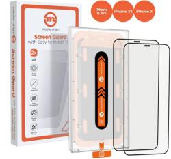 Mobile Origin Screen Guard iPhone 11 Pro / XS / X s üvegfólia + applikátor - 2 pack (SGA-i11Pro-2pk) (SGA-i11Pro-2pk)
