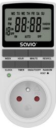 Savio Wattmeter SAVIO LCD AE-03 dugalj fogyasztásmérővel - Fehér (SAVAE-03) (SAVAE-03)