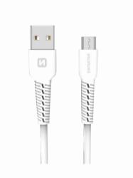 SWISSTEN 71505521 Basic USB Type-A apa - Micro USB Type-B apa Adat és töltő kábel - Fehér (1m) (71505521) (71505521)
