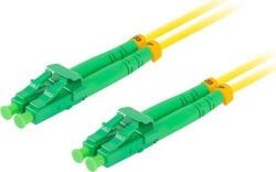 Lanberg FO-LALA-SD11-0050-YE duplex optikai patch kábel 4xLC/APC csatlakozóval, duplex 9/125 LSZH, 5m (FO-LALA-SD11-0050-YE) (FO-LALA-SD11-0050-YE)