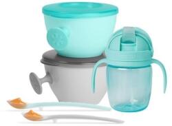 Skip Hop Easy-Feed Étkezési készlet - Zöld/Szürke ( 5 darabos) (9K212910) (9K212910)