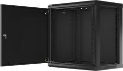 Lanberg 19" Fali rack szekrény 12U 600x450mm - Fekete (WF01-6412-00B) (WF01-6412-00B)