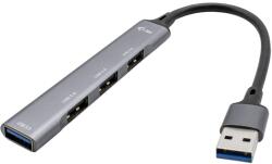i-tec Metal U3HUBMETALMINI4 hálózati csatlakozó USB 3.2 Gen 1 (3.1 Gen 1) Type-A Fémes (U3HUBMETALMINI4) (U3HUBMETALMINI4)