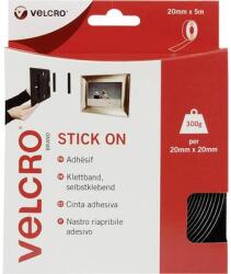 VELCRO® Öntapadó tépőzár szalag, 5 m x 20 mm, fekete, Stick On EC60217 (VEL-EC60217) (VEL-EC60217)