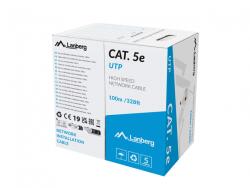 Lanberg LCU5-12CU U/UTP Cat5E Patch kábel 100m - Szürke (LCU5-12CU-0100-S) (LCU5-12CU-0100-S)