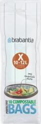 Brabantia PerfectFit Compostable komposztálható szemeteszsák, 100%-ban lebomló, keményítőből készült, X méret, 10-12L, 10 zsák/tekercs - 118685 (118685) (118685)
