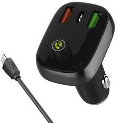 LDNIO C704Q Bluetooth FM transzmitter + USB-C kábel (C704QTypeC) (C704QTypeC)