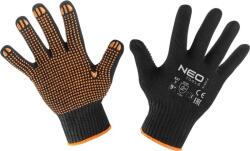 NEO TOOLS 97-620-9 Munkakesztyű, Latex Bevonatú Pamut Poliészterrel, Csúszásgátló Pöttyökkel, 2143X, 9" (97-620-9) (97-620-9)
