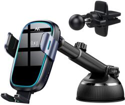 Maclean MCE129 4, 7"-6, 7" Mobiltelefon autós tartó és töltő - Fekete (MCE129) (MCE129)