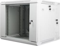 Lanberg 19" kétrészes fali rack szekrény 9U/600X600 lapraszerelt, szürke (WF02-6609-10S) (WF02-6609-10S)