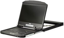 ATEN CL3100NX rack konzol 47 cm (18.5") 1366 x 768 pixelek Fém, Műanyag Fekete 1U (CL3100NX-ATA-AG) (CL3100NX-ATA-AG)
