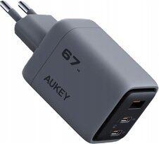 AUKEY Comet Mix 3 USB-A / 2 x USB-C Hálózati Gyorstöltő Adapter 67W - Fekete (PA-C3) (PA-C3)