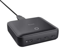 Trust Maxo USB-A / 3x USB-C Hálózati töltő - Fekete (100W) (25242) (25242)