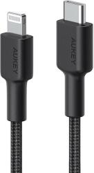 AUKEY CB-CL03 Lightning apa - USB-C apa 2.0 Adat és töltő kábel - Fekete (2m) (CB-CL03) (CB-CL03)