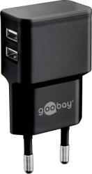 Goobay 44951 Hálózati USB-A töltő - Fekete (5V / 2.4A) (44951) (44951)