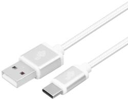 TB AKTBXKUCSBA200V USB-A apa - USB-C apa Adat és töltő kábel - Ezüst (2m) (AKTBXKUCSBA200V) (AKTBXKUCSBA200V)