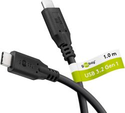 Goobay 74726 USB-C apa - USB-C apa 3.2 Adat és töltőkábel 1m - Fekete (74726) (74726)