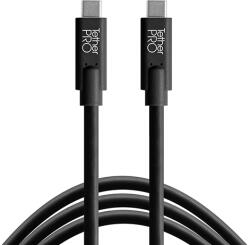 Tether Tools CUC15 USB-C apa - USB-C apa 3.2 Gen 1 Adat és töltő kábel 4.6m - Fekete (CUC15-BLK) (CUC15-BLK)