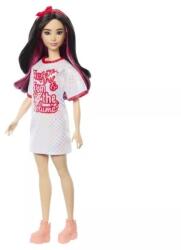 Mattel Barbie: Fashionista 65. évfordulós baba Twist & Turn up the volume feliratos ruhában (HRH12) (HRH12) (HRH12)