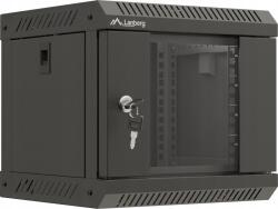 Lanberg 19" Fali rack szekrény 9U 600x450mm - Szürke (WF01-6409-23S) (WF01-6409-23S)