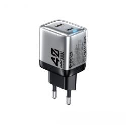 Wekome WK-WP-U02 Hálózati Töltő - Ezüst (40W) (WK-WP-U02) (WK-WP-U02)