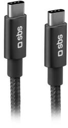 SBS TECABLETCC20BK USB-C apa - USB-C apa 2.0 Adat és töltőkábel - Fekete (1.5m) (TECABLETCC20BK) (TECABLETCC20BK)
