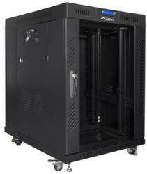 Lanberg 19" FF01-6815-12BL Álló rack szekrény 15U 600x800mm - Fekete (FF01-6815-12BL) (FF01-6815-12BL)