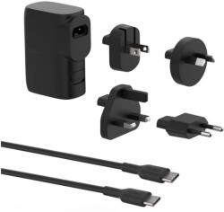 Belkin BoostCharge Hybrid USB-C / USB-A Hálózati utazótöltő - Fekete (25W) (BPZ003BT1MBK-B6) (BPZ003BT1MBK-B6)