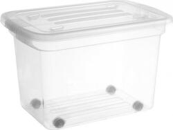 Iris Home Box Műanyag Tárolódoboz zárható tetővel kerekekkel 52L - Átlátszó (POJ HBP 52) (POJ HBP 52)