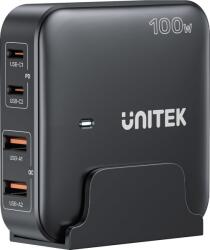 Unitek Ładowarka biurkowa GaN 100W 2xUSB-A 2xUSB-C (P1229ABK01-EU) (P1229ABK01-EU)