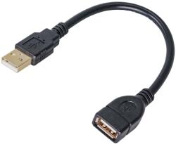 Akyga USB-A apa - USB-A anya Adat- és töltőkábel 0.15m - Fekete (AK-USB-23) (AK-USB-23)