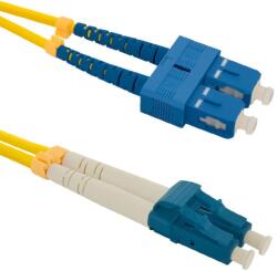 Qoltec 54033 optikai patch kábel SC/UPC-LC/UPC SM Duplex 3m - Sárga (54033) (54033)